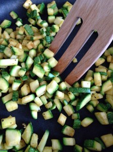 Abobrinha na frigideira