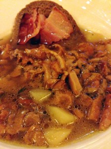 Zuppa di funghi freschi