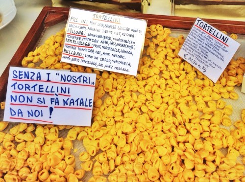 Um dos tesouros: tortellini