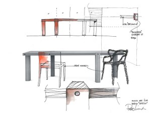 O projeto do interior, por Piero Lissoni (Fonte: http://www.arte.it/notizie/milano/arte-e-carità-per-il-refettorio-ambrosiano-9949)